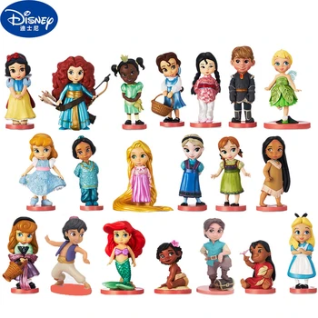 22шт Disney Princess Snow Cinderella White Snow Fairy PVC figurki Disney zmiana odzieży lalki zabawki dla dzieci DS01