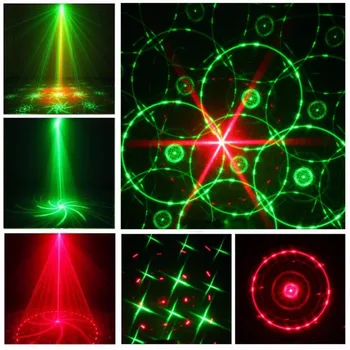 24 mode LED Laser Projector light Pattern RG stage Disco Flash KTV Party indoor light show for holiday Bar, dance floor Christmas