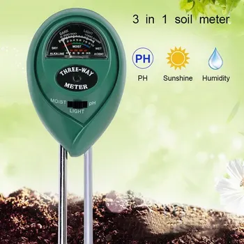 3 w 1 mierniku ph gleby testerze wilgotności gleby analizatora wilgotności gleby analizatora ph, temperatury, natężenia światła słonecznego przyrządzie pomiarowym^1
