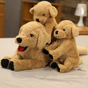 35/75 cm symulacja labrador pies pluszowe zabawki kreatywne realistyczny zwierząt szczeniak lalki zabawki dla dzieci prezent na Urodziny