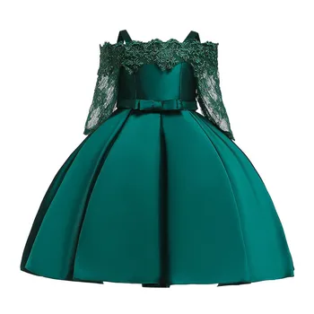 (3Y-9Y) plac druk haft sukienka księżniczki pettiskirt kostiumy kwiat księżniczka suknia piękna mrożone S4