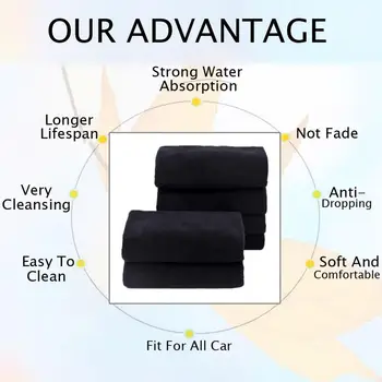 5 szt./kpl. 40x40 cm myjnia samochodowa z mikrofibry ręcznik czyszczenie samochodu suszenie tkaniny подшивание pielęgnacja tkaniny szczegółowo myjnia ręcznik dla Toyota