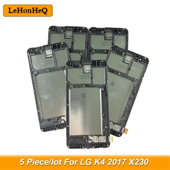 5 szt./lot wyświetlacz LCD do LG K4 2017 K7 2017 X230 X230DSF wyświetlacz LCD ekran dotykowy digitizer kompletny z ramką
