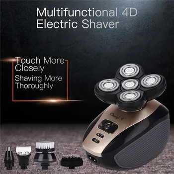 5 w 1 elektryczna maszynka do golenia wielofunkcyjny USB akumulator 5 ostrza do prania elektryczna do golenia maszynka do strzyżenia włosów trymer golarka dla mężczyzn