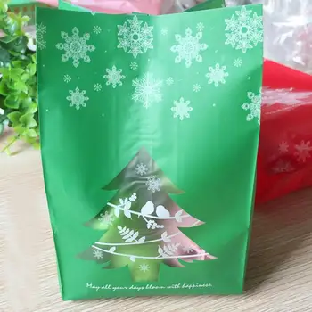 50 szt./lot Kraft torby papierowe ciasteczka pakowanie torby do ciasteczka, przekąski, słodycze Wesołych Świąt matowe prezenty dla sylwestrowej imprezy L35