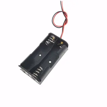 50 szt./lot Nowy 2 AA bateria uchwyt do przechowywania etui pudełko baza DIY 3 w V mocowanie PCB z końcem przewodu połączenia lutu hurtowych