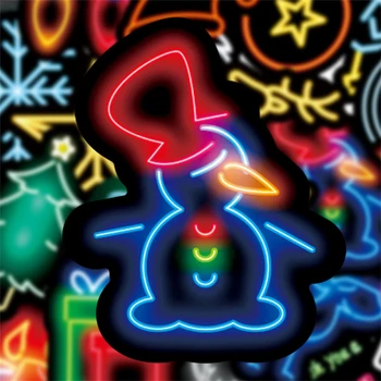 50szt neony boże Narodzenie graffiti Notatki naklejki na rower motocykl kask samochód, laptop wodoodporne naklejki rzemiosła dostawy