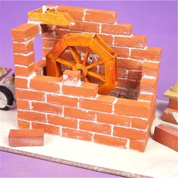50szt symulacja 1:16, murowany domek dla lalek miniaturowy Diy piasek stół krajobraz krajobraz gliniany model części akcesoria zabawki dla dzieci