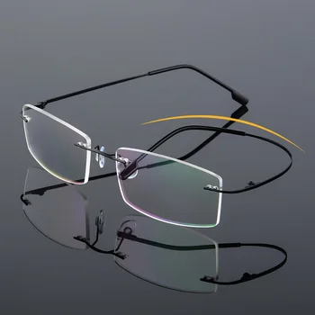 55-18-138 składana superlekka pamięć tytanowe elastyczne oprawki okularowe bez oprawy Light Rx able krótkowzroczność Mężczyźni Kobiety okulary