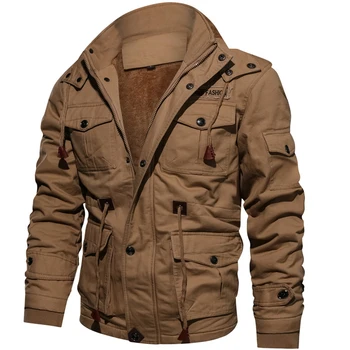 5XL Drop Shipping kurtka zimowa męska wojskowa kurtka męska ciepła kurtka z kapturem z wieloma kieszeniami бомбер kurtki Jaqueta Masculina
