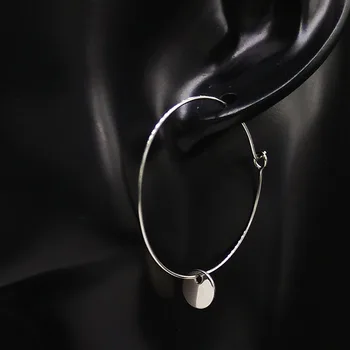 6 par Księżyc kolczyki pręta ze stali nierdzewnej dla kobiet kolor srebrny колошения biżuteria joyas de acero inoxidable para mujer E612826