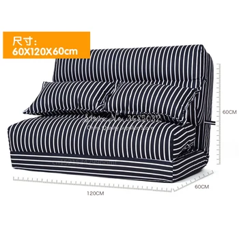 60/90/120 cm modny sofa leniwy kanapa składana velvet paski tatami sypialnia sofa krzesło zmywalny z wymiennymi pokrywami