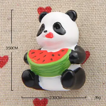 6szt kreskówka twórczy trójwymiarowy Panda Owocowa wersja magnetyczna klamra lodówka naklejki słodkie zwierzątko Magnes naklejki