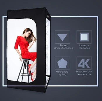 8* led +200x120x100 cm studio fotograficzne softbox fotografowania światło namiot softbox dla modelu ciała portret odzieży zdjęcia fotografowania