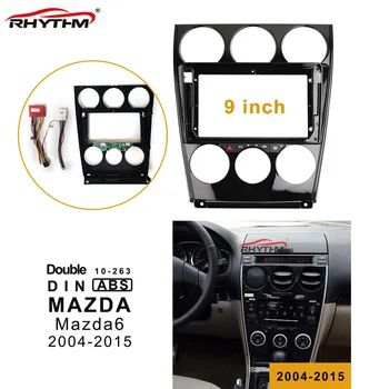 9-calowy samochodowy powięzi do Mazda 6 2004-Stereo Panel Dash Mount Installat Double Din Frame Air Conditioning Work wbudowany Canbus