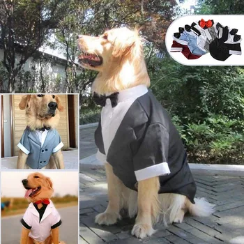 AHUAPET smoking pies garnitur dla mops odzież duża odzież kurtka dla psa smoking, garnitur duże psy płaszcz paski odzież dla zwierząt domowych