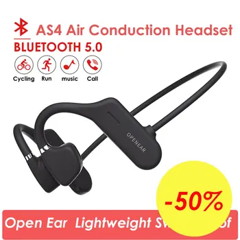 AS4 Air Conduction Headphones Ultra Light Bluetooth 5.0 bezprzewodowy zestaw słuchawkowy Open Ear Headset IPX5 Sweatproof Sport Słuchawki