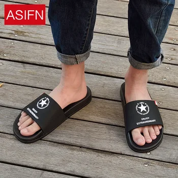 ASIFN męskie kapcie lato plaża klapki antypoślizgowe sportowe sandały Damskie modne buty na świeżym powietrzu mężczyźni Zapatos Hombre męskie zjeżdżalnie
