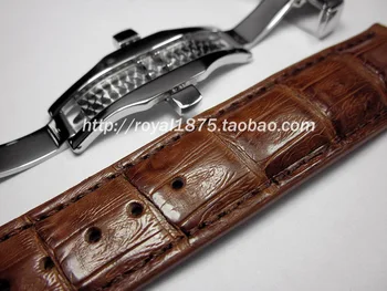 Aligator ziarna watchband Quick Release naturalna skóra krokodyla wodoodporny zegarek bransoletka klamra wdrażania 19 mm 20 mm 21 mm męski