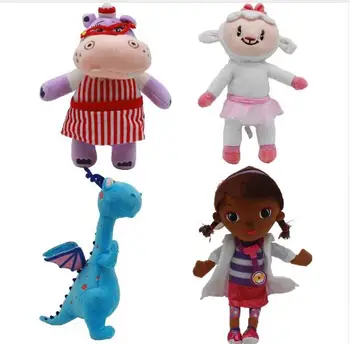 Anime pluszowe zabawki dr stacja Макстаффинс Dottie Hipopotam owca zwierzę wróble pluszowe lalki dzieci dzieci dziecko prezent gorąca wyprzedaż 28-34 cm