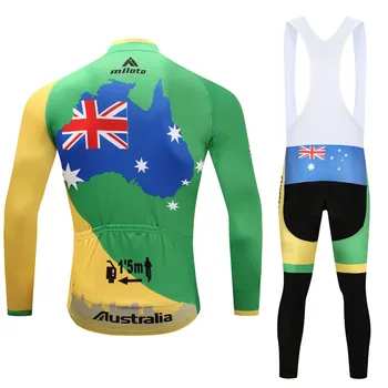 Australia 2021 Zima Polar Pro Jazda Na Rowerze Jersey Zestaw Mountian Rower Odzież Ropa Ciclismo Rower Wyścigowy Odzież Jazda Na Rowerze Zestaw