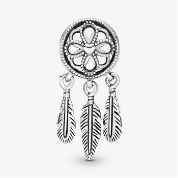 Autentyczne 925 srebro Boski dreamcatcher Urok pasuje oryginalny 3 mm bransoletka dla kobiet Urodziny moda biżuteria prezent