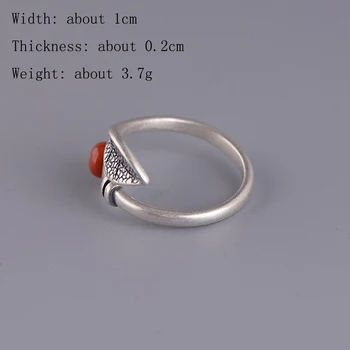 BALMORA czysty arkusz 925 srebro pierścionek dla kobiet Karneol pierścień otwarty regulowany pierścień na palec Штабелируемое pierścień biżuteria prezent