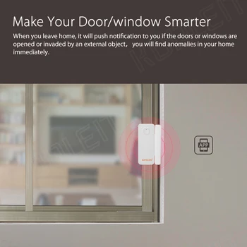 BEZPRZEWODOWY czujnik drzwi alarmy bezprzewodowe magnetyczne okno otwarte wejście alarm czujnik bezpieczeństwa w domu pilot zdalnego sterowania Alexa Google Home IFTTT