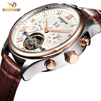 BINSSAW 2021 Zegarki Men Top Luxury Brand New Fashion męskie duże markowe automatyczne mechaniczne męskie zegarki Relogio Masculino