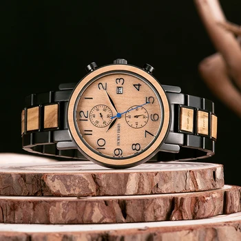 BOBO BIRD spersonalizowane zegarki męskie chronograf zegarek luksusowy zegarek ze stali nierdzewnej Najlepszy prezent dla niego montre homme