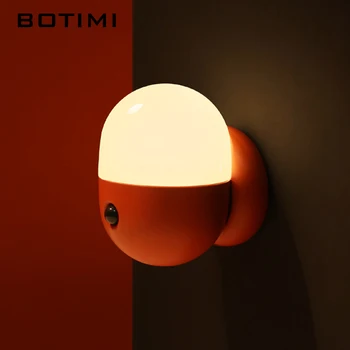 BOTIMI Body Sensor ładowanie bezprzewodowy inteligentny lampka nocna LED domowy przejście magnetyczne absorpcja sypialnia nocne oświetlenie