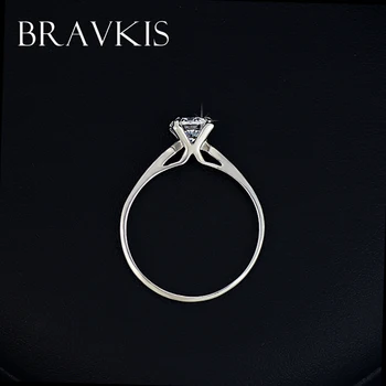 BRAVEKISS okrągły kamień CZ pasjans pierścień ślubne obrączki pasy dla kobiet, klasyczne biżuteria sojusz Ринген prezenty BJR0137