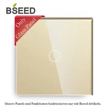 BSEED Pearl Crystal Glass UK EU Standard 86mm Single Glass Panel White Black Gloden Glass Panel Only