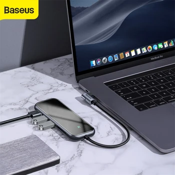Baseus Multi USB Type-C 3.0 Hub z 3 portami Usb TF+SD Card Type C Hub Usb to USB 3.0 HD4K dla Macbook Pro dla Samsung Huawei