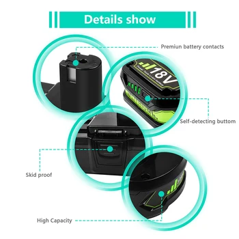 Battool akumulator 18V 3000mAh P107 litowa bateria zamiennik dla Ryobi P104 P105 P102 P103 P107 bezprzewodowa akumulator litowo-jonowy