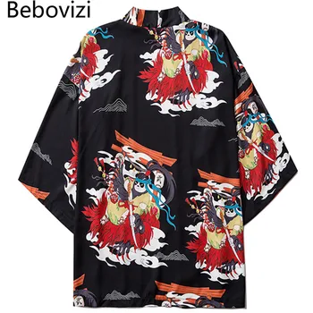 Bebovizi Fashion Japoński Styl Anime Самурайское Kimono Meble Ubrania Yukata Damski Sweter Harajuku Robe 2020 Męskie Japońska Odzież