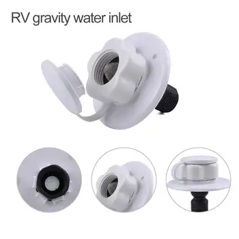 Biały zawór wejścia wody przyczepy RV logowania Klapy napełniania wody słodkiej siły ciężkości plastyczne