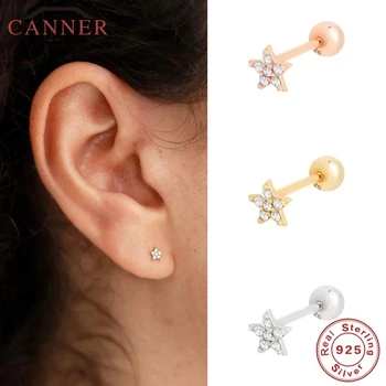 CANNER INS styl minimalistyczny małe słodkie kolczyki pręta dla kobiet 925 srebro kolczyki kolczyk biżuteria pendientes 1 para