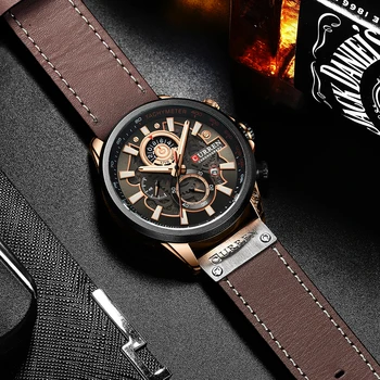 CURREN Modne zegarki męskie pasek Sport chronograph zegarek kreatywnych wielofunkcyjny zegarek kwarcowy relogio masculino