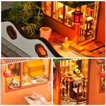 CUTEBEE zabawki dla dzieci dom dla Lalek meble zebrać miniaturowy drewniany domek dla lalek Diy domek dla lalek puzzle zabawki edukacyjne dla dzieci TB