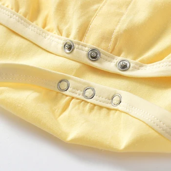 Chłopcy zestaw ubrań dziecko niemowlę chłopiec odzież garnitur bawełna żółty krawat koszule+kombinezon 2szt pan stroje zestawy Bebes zestaw ubrań