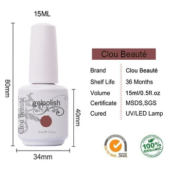 Clou Beauté 4 szt./kpl. żel do paznokci 15 ml może być dowolnie dobrany kolor paznokci zestaw do manicure Vernis Semi Permanent UV Gellak Nail Kit