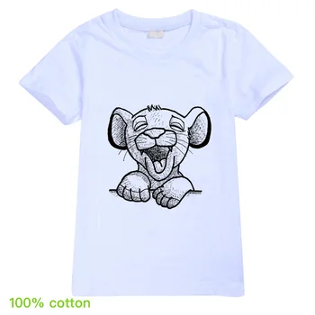 Cool for Kids Cartoon T Shirt Children Lion King Simba T-shirt Cute Anime Tshirts Teenage Girls Streetwear Top Boy Clothes