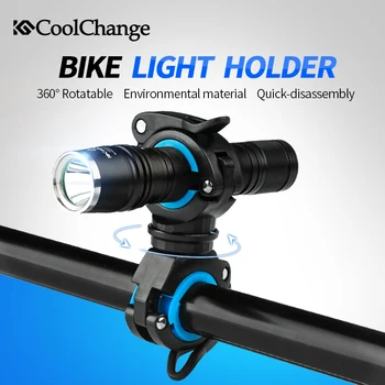 CoolChange rower jazda na rowerze 360 obrotowy światło podwójny uchwyt led przedni latarka lampa pompa uchwyt wahacza akcesoria do rowerów