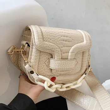 Croco wzór седельная torba 2020 moda nowy wysokiej jakości sztuczna skóra damska designerska torba przenośna torba na ramię hotelowego