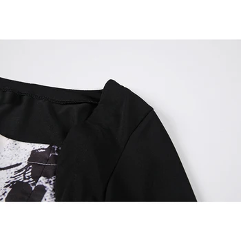 Crop top Damski t-shirt 2021 Wiosna Harajuku z długim rękawem O-neck Chic Street casual odzież Uliczna moda cienkie koszulki kobiety