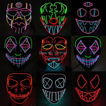 Czyszczenie Rok Wyborów Partia Maska Przerażające Halloween Maska, Anonimowy Haker Maska Glow Imprez