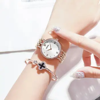 DOM zegarek kobiet mody zegarek 2019 top marka dla kobiet Moda Wodoodporny zegarek damskie zegarki stalowe G-1235G-7M