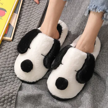 Damskie klapki flip-flop zimowa ciepła kochanie buty dla psów męska moda sandały na platformie slajdy antypoślizgowe mieszkania kryty wygodny