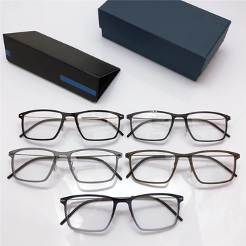Dania komputerowa oprawki do okularów dla oczu niezwykle lekki kwadratowa oprawa dla punktów 6544 bez śruby błękitne światło szkło dla kobiet dla mężczyzn Oculos de grau